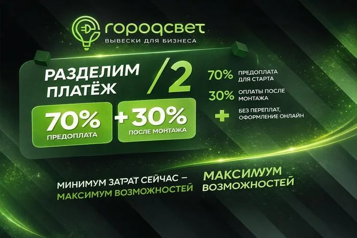 Акции на вывески для бизнеса